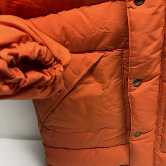 Polo Ralph Laurent Men's Orange Puffer parka insulated winter Jacket size M - Picture 5 of 16